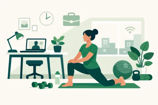 Rutina de ejercicio para teletrabajo que sí cabe